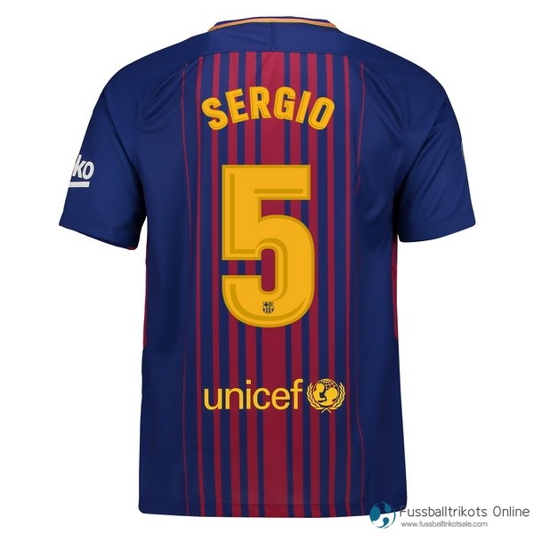 Barcelona Trikot Heim Sergio 2017-18 Fussballtrikots Günstig